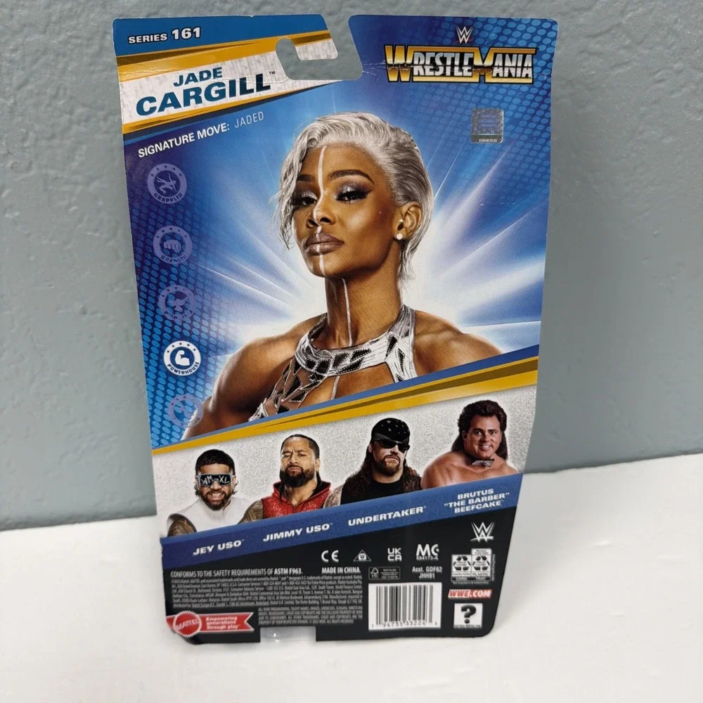 WWE‎ Main Event 161 Jade Cargill Wrestling Figure Wrestlemania Mattel Card Bent